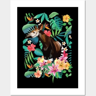 Tropical Rainforest Okapi Posters and Art